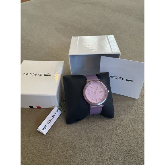 Lacoste Purple Silicone Women\'s Watch Brand New In Box